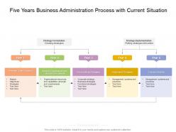 Five years business administration process with current situation