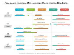 Five years business development management roadmap