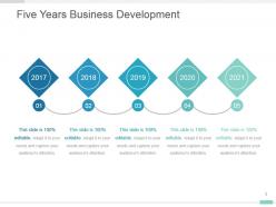 Five years business development powerpoint visual layout