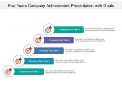 Five years company achievement presentation with goals