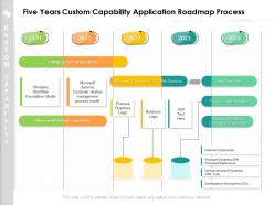 Five years custom capability application roadmap process