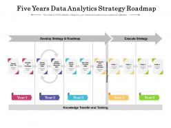 Five years data analytics strategy roadmap