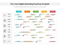 Five years digital marketing roadmap template