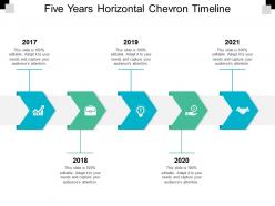 Five years horizontal chevron timeline