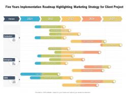 Five years implementation roadmap highlighting marketing strategy for client project