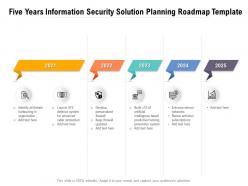 Five years information security solution planning roadmap template