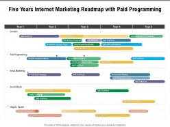 Five years internet marketing roadmap with paid programming