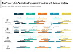 Five years mobile application development roadmap with business strategy