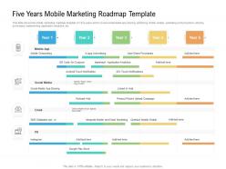 Five years mobile marketing roadmap timeline powerpoint template
