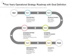 Five years operational strategy roadmap with goal definition