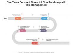 Five years personal financial plan roadmap with tax management