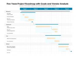Five Years Project Roadmap With Goals And Vendor Analysis