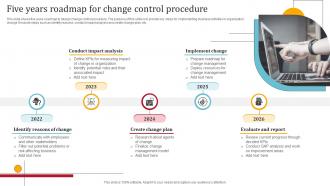 Five Years Roadmap For Change Control Procedure