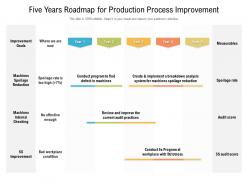 Five years roadmap for production process improvement