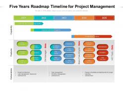 Five years roadmap timeline for project management