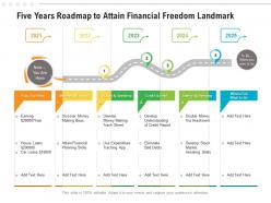 Five years roadmap to attain financial freedom landmark