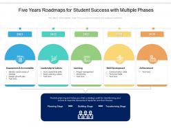 Five years roadmaps for student success with multiple phases