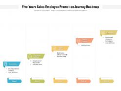 Five years sales employee promotion journey roadmap