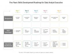 Five Years Skills Development Roadmap For Data Analyst Executive