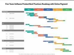 Five years software product best practices roadmap with online payment