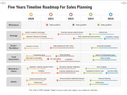 Five years timeline roadmap for sales planning