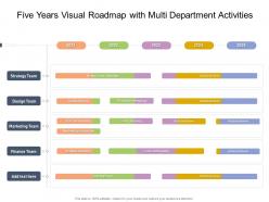 Five years visual roadmap with multi department activities
