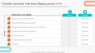 Fix And Flip Process For Property Renovation Powerpoint Presentation Slides Idea Informative
