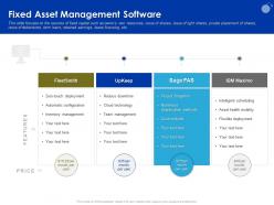 Fixed asset management software downtime ppt powerpoint presentation styles background