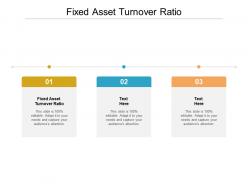 Fixed asset turnover ratio ppt powerpoint presentation slides format cpb