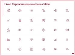 Fixed capital assessment icons slide calculator matrix ppt powerpoint presentation outline example