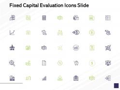 Fixed capital evaluation icons slide growth checklist c842 ppt powerpoint presentation slides graphic tips