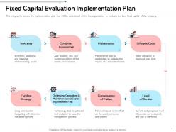 Fixed capital evaluation implementation plan established ppt powerpoint infographics layouts