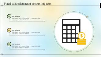 Fixed Cost Calculation Accounting Icon
