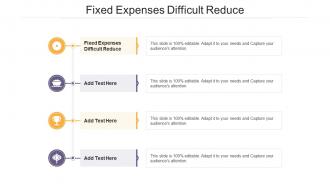 Fixed Expenses Difficult Reduce In Powerpoint And Google Slides Cpb