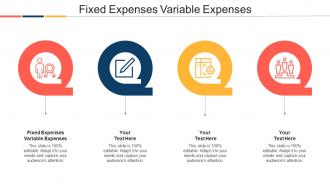 Fixed Expenses Variable Expenses Ppt Powerpoint Presentation Outline Cpb