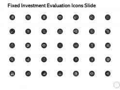 Fixed investment evaluation icons slide growth l413 ppt powerpoint good