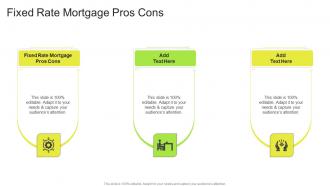 Fixed Rate Mortgage Pros Cons In Powerpoint And Google Slides Cpb