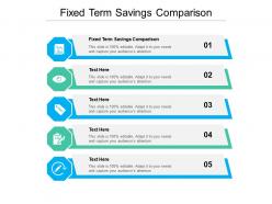 Fixed term savings comparison ppt powerpoint presentation ideas gridlines cpb