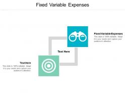 Fixed variable expenses ppt powerpoint presentation background image cpb