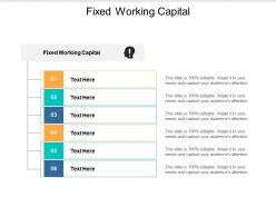 Fixed working capital ppt powerpoint presentation professional maker cpb