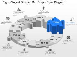 Fj eight staged circular bar graph style diagram powerpoint template