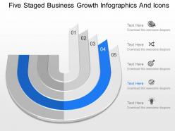 Fl five staged business growth infographics and icons powerpoint template