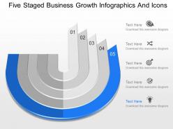 Fl five staged business growth infographics and icons powerpoint template