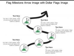 Flag milestone arrow image with dollar flags image