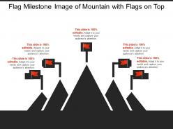 Flag Milestone Image Of Mountain With Flags On Top