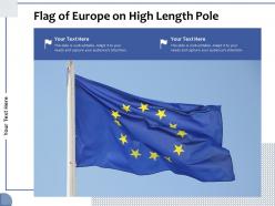 Flag of europe on high length pole