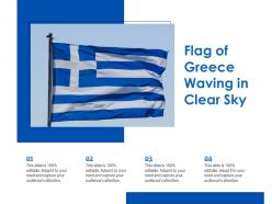 Flag of greece waving in clear sky