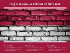 Flag of indonesia painted on brick wall