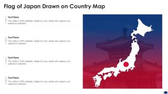 Flag Of Japan Drawn On Country Map