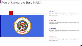 Flag of minnesota state in usa